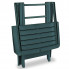 Złożone zielone krzesło z kompletu ogrodowego Carry