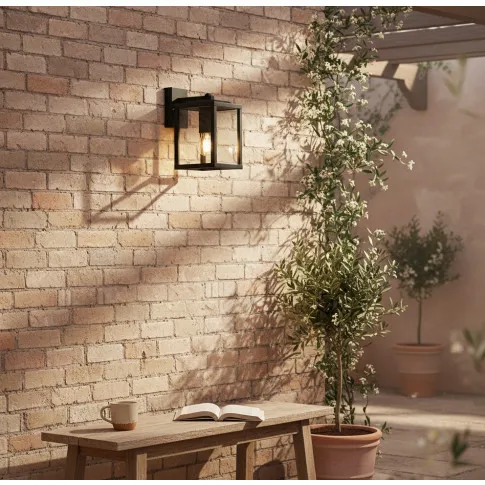 Czarny loftowy kinkiet zewnętrzny   D179 Cacti