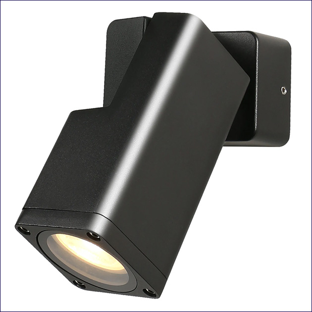 Czarna lampa zewnętrzna reflektor D181-Civo