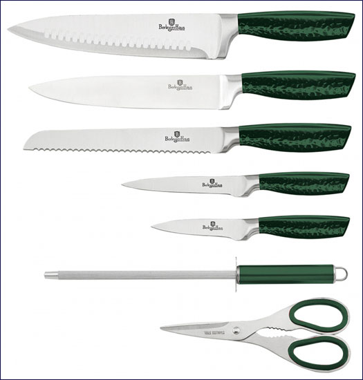 Prezentacja zestawu noży Pikloss 3X zielony