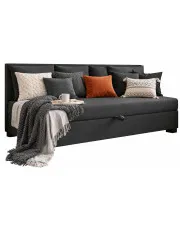 Ciemnoszary pojedynczy tapczan młodzieżowy Wesento - 5 rozmiarów w sklepie Edinos.pl