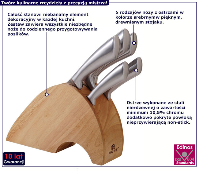 Komplet noży w stojaku Sabef 4X