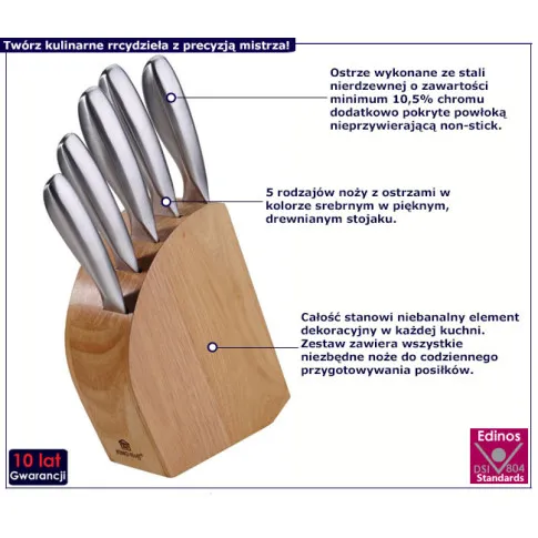 Komplet noży w bloku Liviur 5X