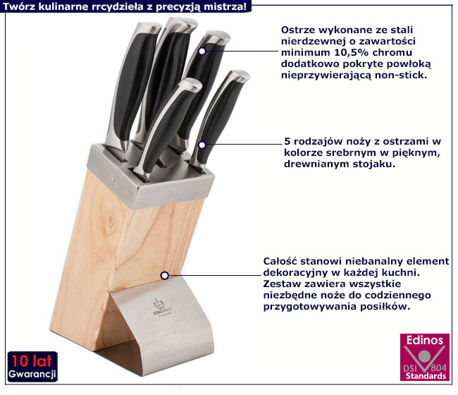 Komplet noży w stojaku Sabef 8X