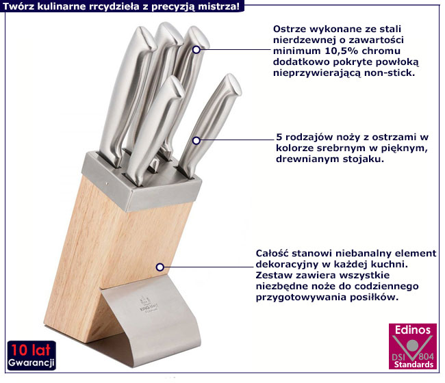 Komplet noży w stojaku Sabef 9X