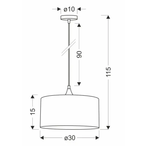wymiary lampy D183 Qusti