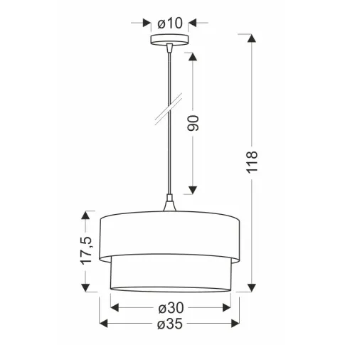 wymiary lampy wiszącej D188-Larces