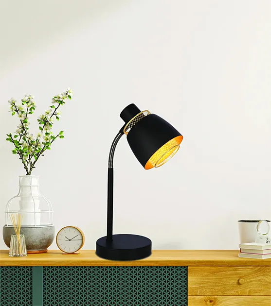Czarna lampka stojąca N806-Jarina