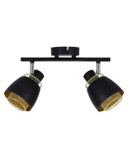 Czarna podwójna lampa sufitowa w stylu loft - D186-Fizex w sklepie Edinos.pl