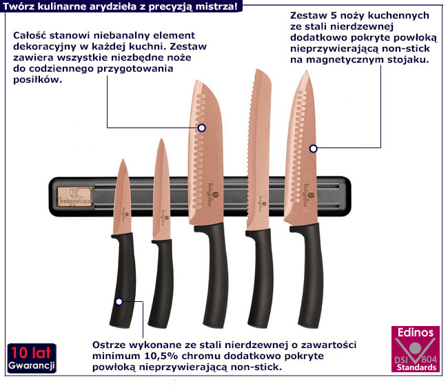 Komplet noży Amelie 6X 