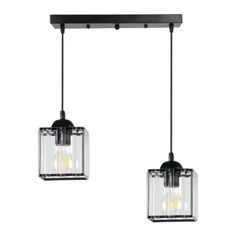 Czarna podwójna lampa wiszący D192-Resi
