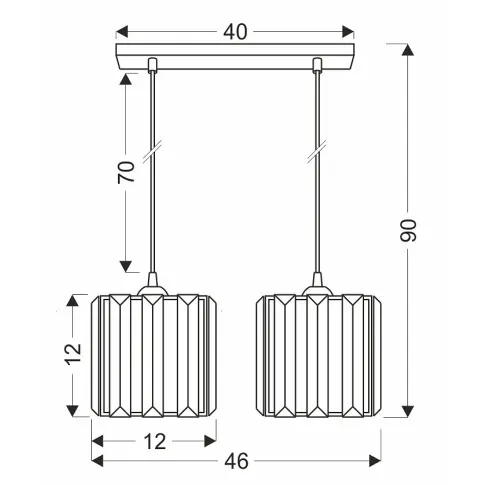 Wymiary lampy wiszącej D192-Resi
