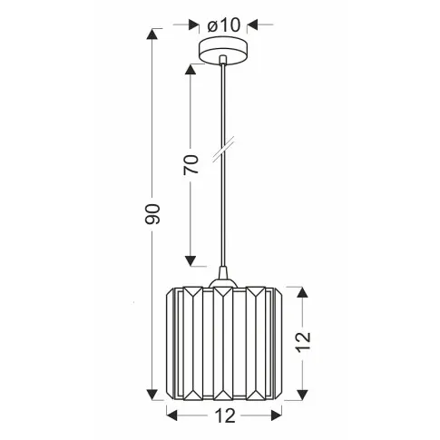 Wymiary lampy wisząca D191-Resi