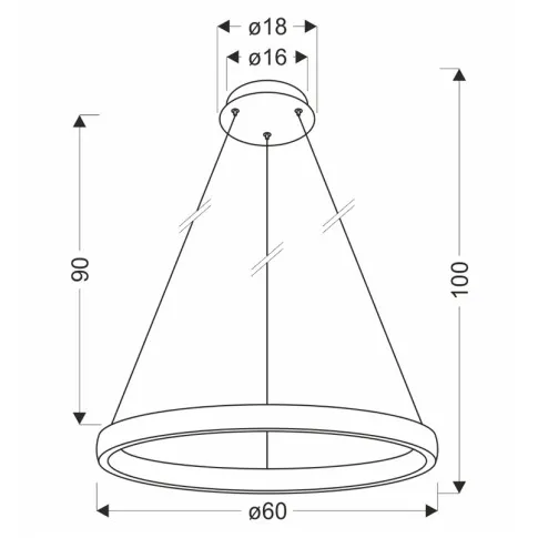 wymiary pojdeynczej lampy Xanes M080
