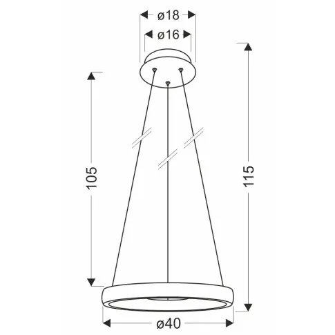 Wymiary lampy wiszącej D196-Xanes
