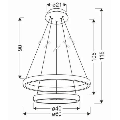 wymiary stylowej lampy M079
