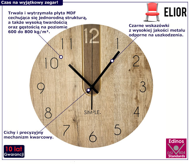 Zegar ścienny Safira 4X