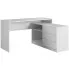 Białe biurko narozne z komodą Efoz