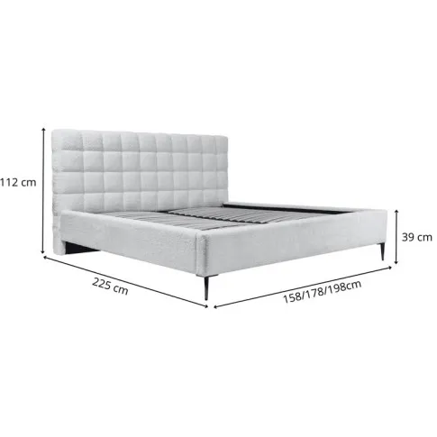 Wymiary łóżka tapicerowanego z zagłówkiem Tarissa
