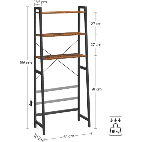 Wymiary regału metalowego nad wc Lasioz