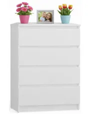 Biała skandynawska komoda 60 cm - Sulli 4X w sklepie Edinos.pl