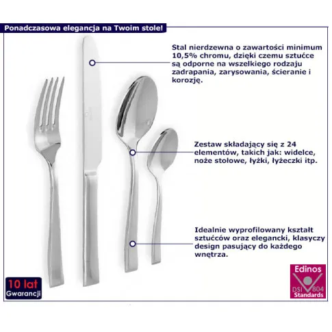 Komplet sztućców 24 elementy Gifdos 18X