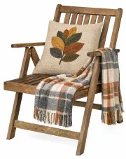 Drewniane ogrodowe krzesło rozkładane z podłokietnikami - Revila w sklepie Edinos.pl