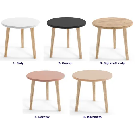 Szczegółowe zdjęcie nr 4 produktu Skandynawski stolik kawowy dąb craft złoty - Geza 3X