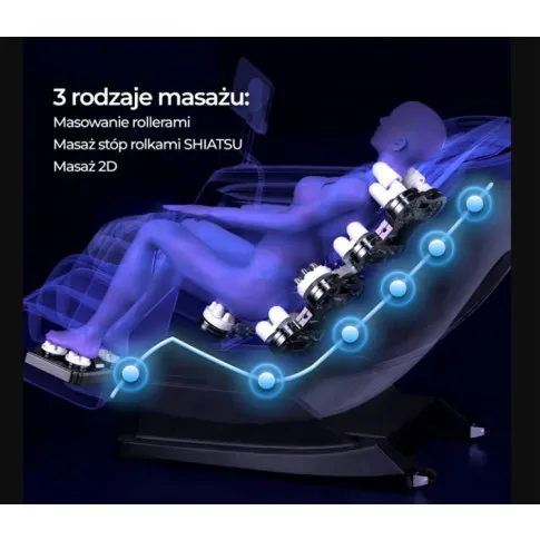 Masujący podgrzewany fotel z oświetleniem i Bluetooth Irex