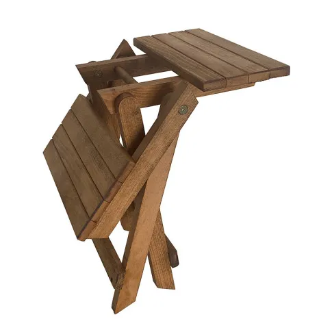 Składany taboret z drewna Eves