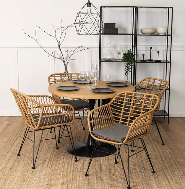 Ratanowe krzesło ogrodowe tarasowe Bohil