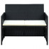 Sofa minimalistyczna czarna z kremową tapicerką Elllie
