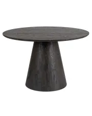 Czarny okrągły stół na stożkowej podstawie - Fernando w sklepie Edinos.pl