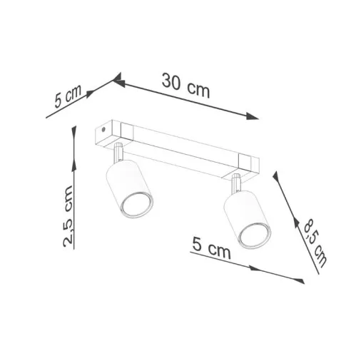 Wymiary lampy A578-Okles