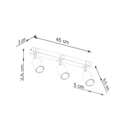 Rysunek techniczny lampy A579-Okles