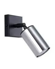 Kinkiet reflektor tuba czarny + chrom - A576-Wezo w sklepie Edinos.pl