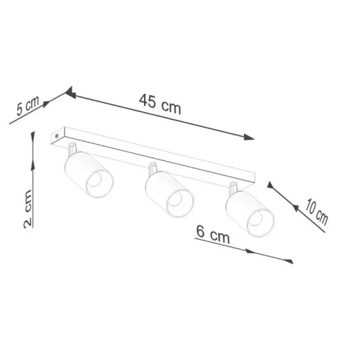 Rozmiar lampy A571-Wezo