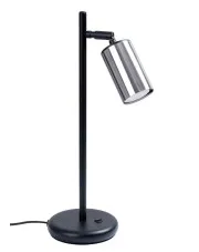 Lampka biurkowa z reflektorkiem czarny + chrom - A577-Wezo w sklepie Edinos.pl