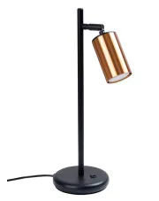 Lampka do biurka z ruchomym kloszem czarny + miedź - A577-Wezo w sklepie Edinos.pl