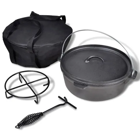 Kociołek z akcesoriami do palenia nad ogniskiem Werixo 7X