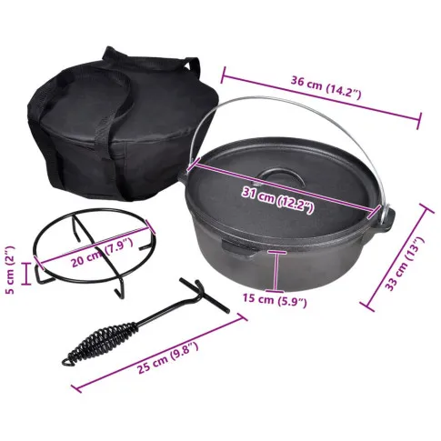 Wymiary kociołka Werixo 7X