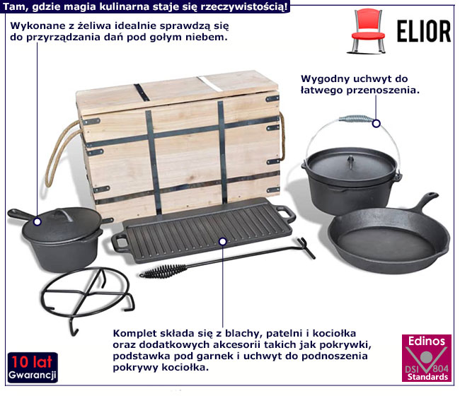 Zestaw naczyń żeliwnych Vana 9X