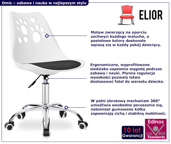 Białe krzesło Omis 4X