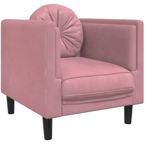 różowa sofa z poduszką erim 3X