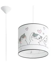 Dziecięca lampa wisząca z motywem kotków - A584-Sezi w sklepie Edinos.pl