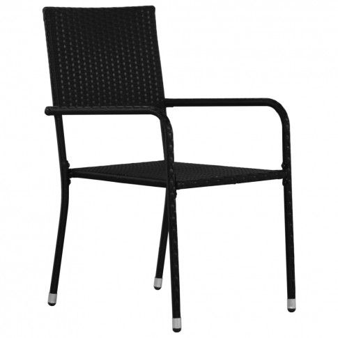 Fotografia Zestaw mebli ogrodowych Neil - czarny z kategorii Stoły, krzesła, ławki