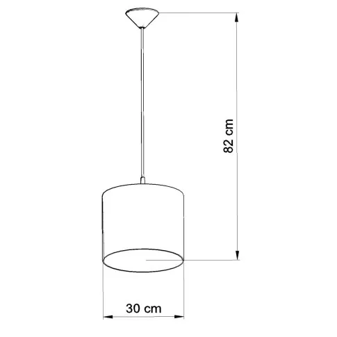 Szczegółowe wymiary lampy A596-Eklosa