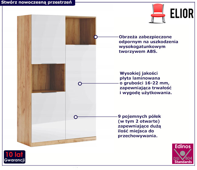 Nowoczesny regał stojący Zenta 6X