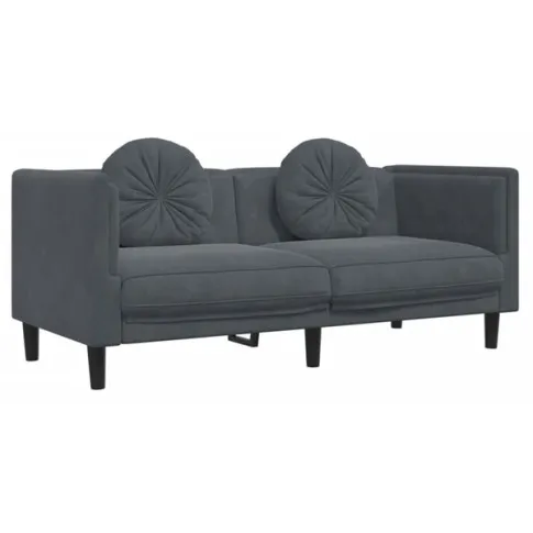 aksamitna ciemnoszara sofa Erim 4X