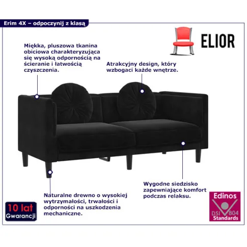 infografika nowoczesnej sofy Erim 4X